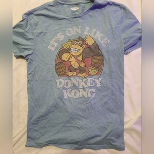 Old Navy Light Blue Donkey Kong Graphic Tee